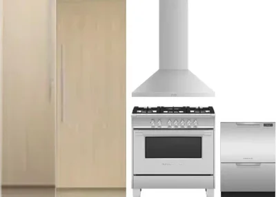 5 Piece Package Includes Refrigerator, Freezer, Range, Hood And Dishwasher
